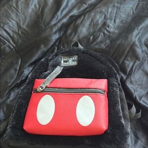 Disney Mickey Mouse Black and Red Backpack